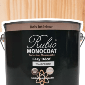 Huile de finition monocouche écologique pour bois intérieur – Transparent – Effet Mouillé Mat