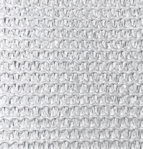 Coussin oeil grec - Tissu blanc avec franges en raphia – Image 4