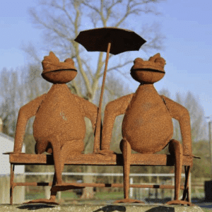 Frog on bench