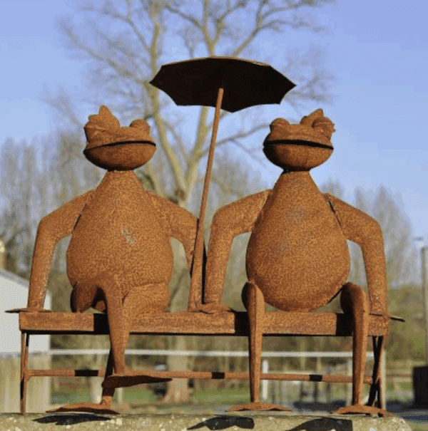 Frog on bench