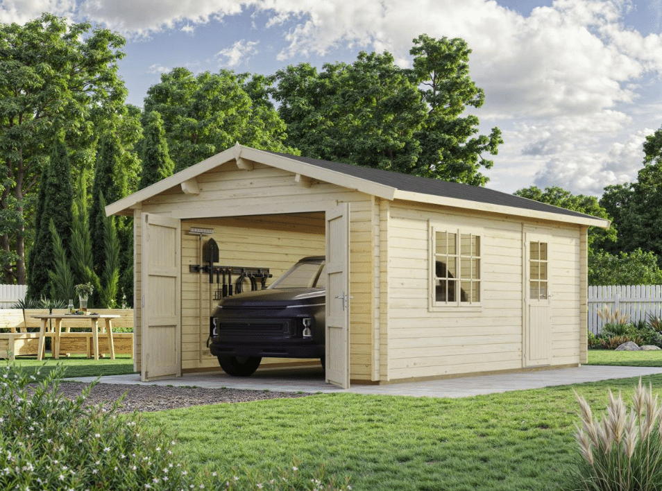 Garage Roger - 19m² Porte Bois Palmako