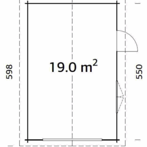 Garage Roger – 19m² sans porte Palmako
