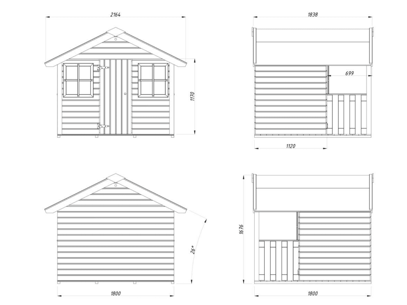 Chalet Felix Kids 1,9 m² - Palmako – Image 4