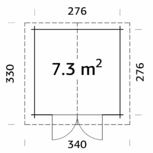 Abri Lotta 7,3 m² – Palmako