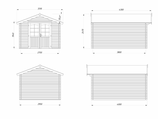 Abri Lotta 10,0 m² - Palmako - Chalet et plus