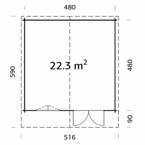 Abri Britta 22,3m² – Palmako