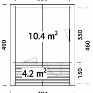Abri Emma 10,4 + 4,2m² – Palmako