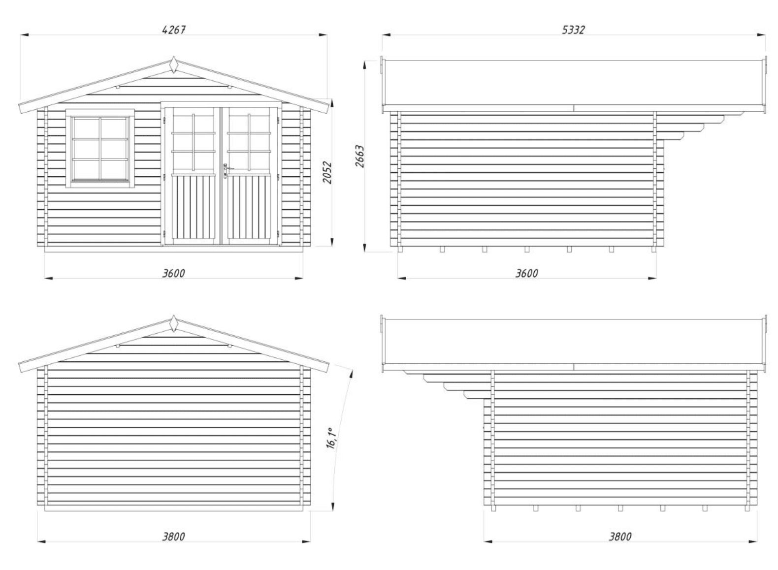 Abri Sally 12,3m² - Palmako – Image 4