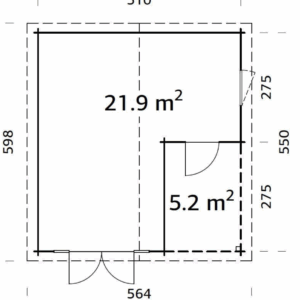 Abri Irene 21,9 + 5,2m² – Palmako