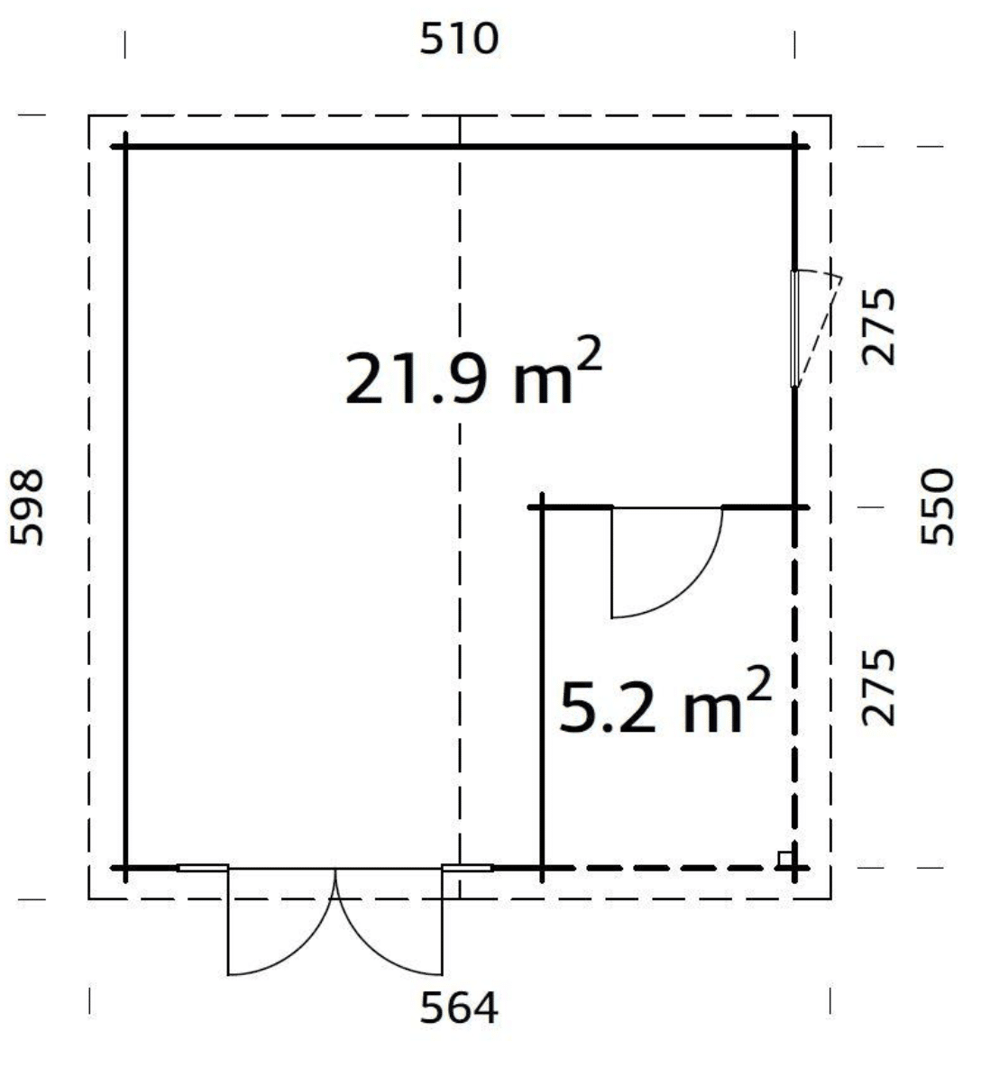 Abri Irene 21,9 + 5,2m² - Palmako – Image 5