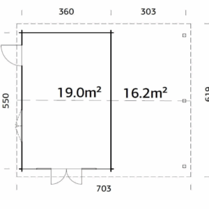 Abri Irene 19,0+16,2m² – Palmako
