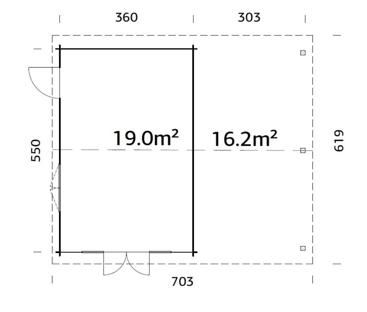 Abri Irene 19,0+16,2m² - Palmako – Image 5