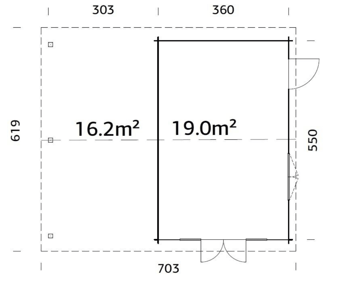 Abri Irene 19,0+16,2m² - Palmako – Image 6