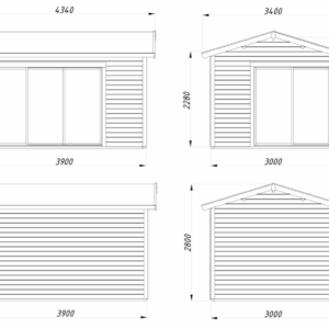 Abri Amanda 11,2m²  Plus – Palmako