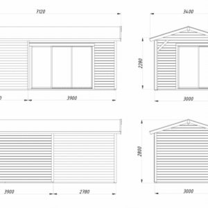 Abri Amanda 11,2 + 7,8m² Plus – Palmako